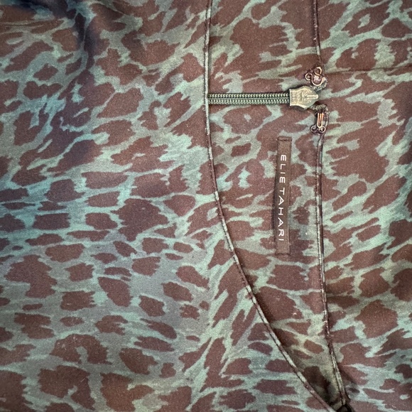 Elie Tahari Raveena Sheath Dress Green Black Size 4 Sleeveless Workwear Cocktail - Picture 6 of 7